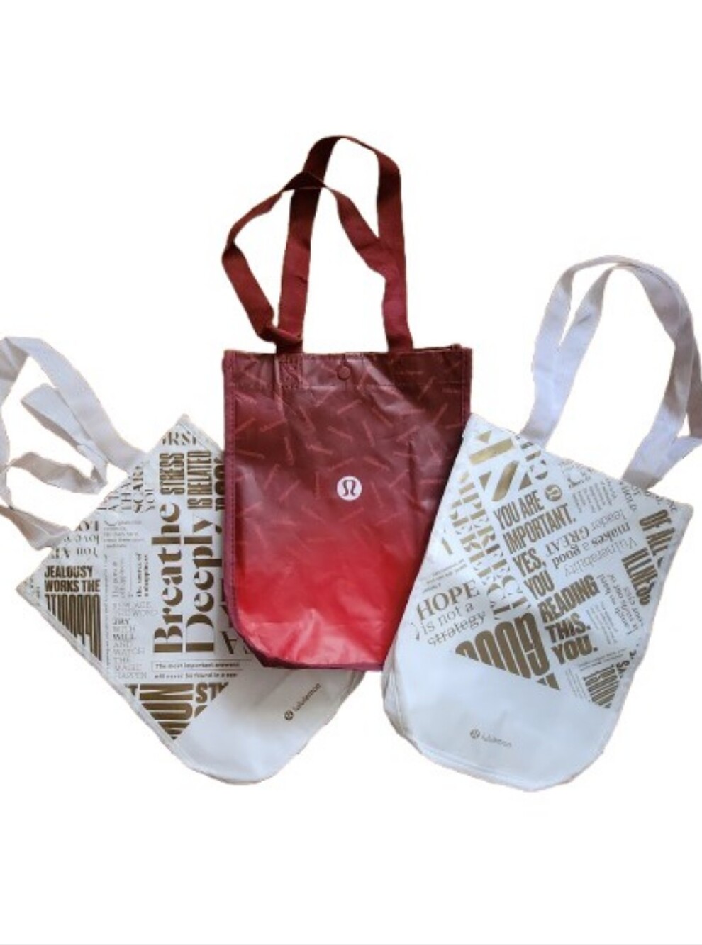Lululemon Set Of 3 Tote-style reusable bags
